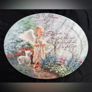 Let Us Rejoice Decorative Ceramic Plate by Dona Gelsinger